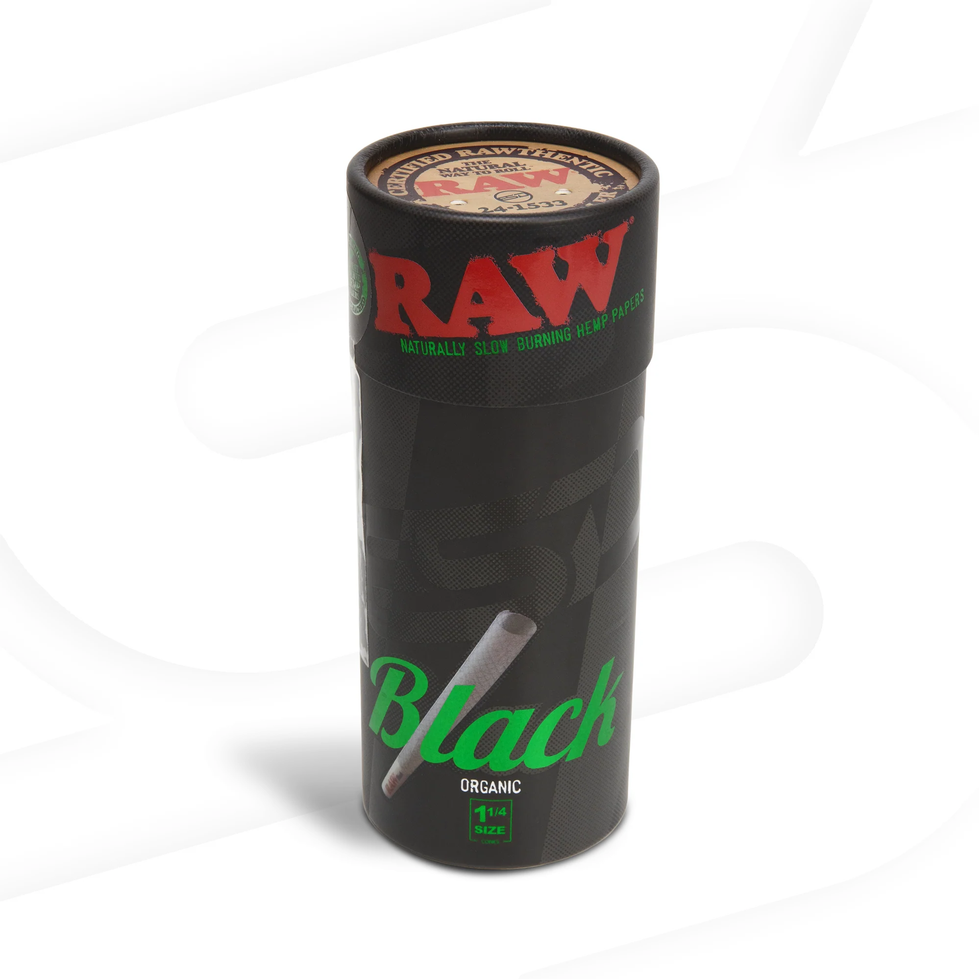 RAW Black Organic Hemp 1 1/4 Cones - Image 2