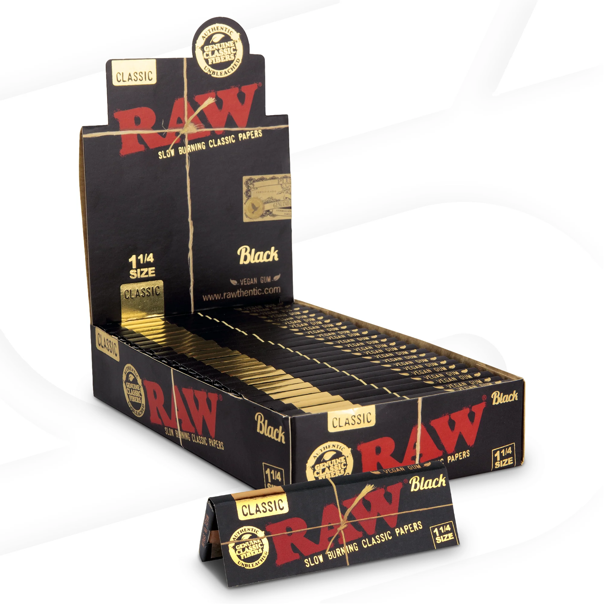 RAW Black Classic 1 1/4 Rolling Papers - Image 4