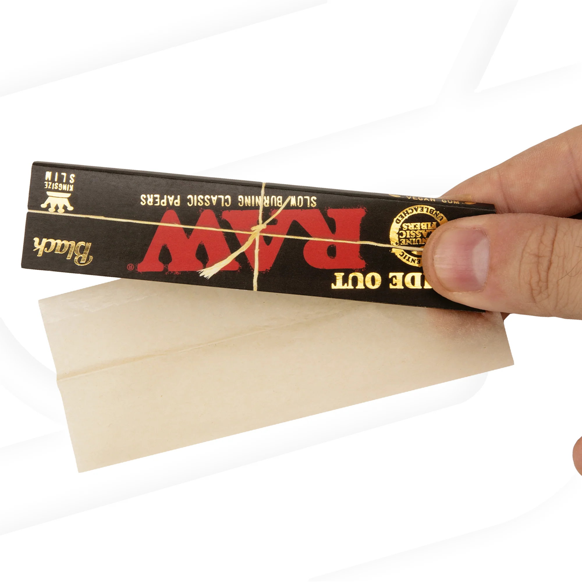 RAW Black Inside Out Classic King Size Slim Rolling Papers - Image 3