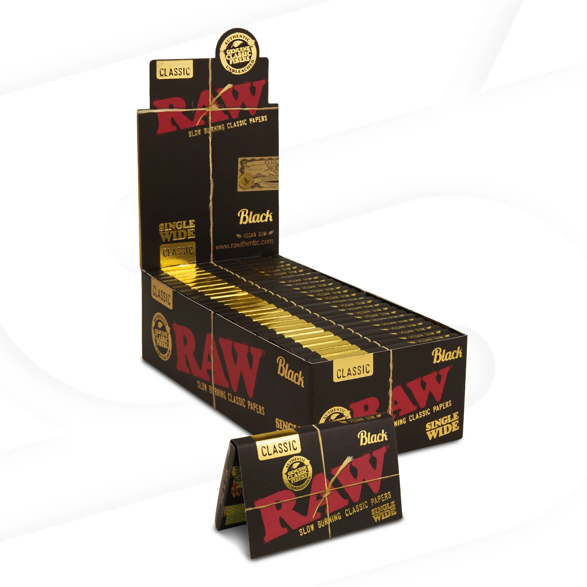 RAW Black Classic Single Wide Rolling Papers - Image 4