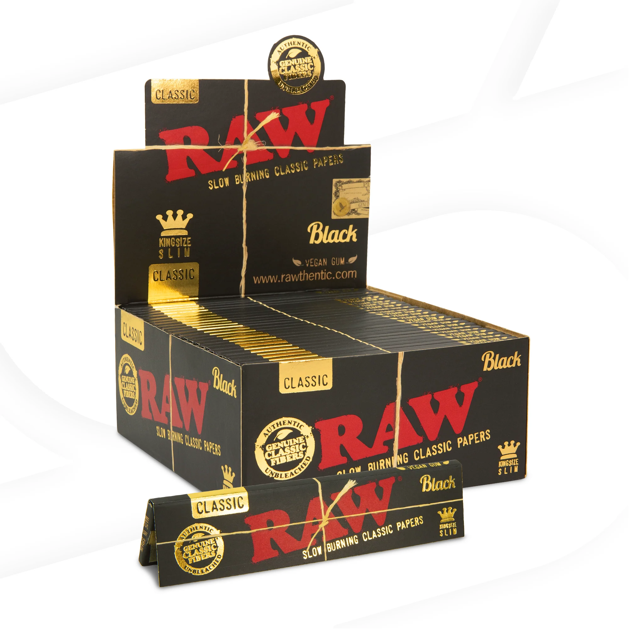 RAW Black Classic King Size Slim Rolling Papers - Image 4