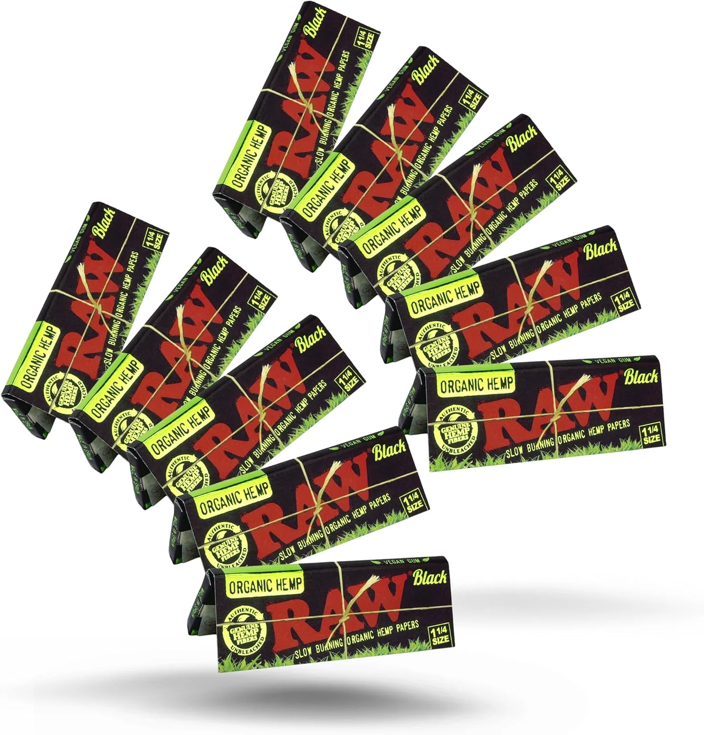 RAW Black 1 1/4 Organic Hemp Rolling Papers - Image 6