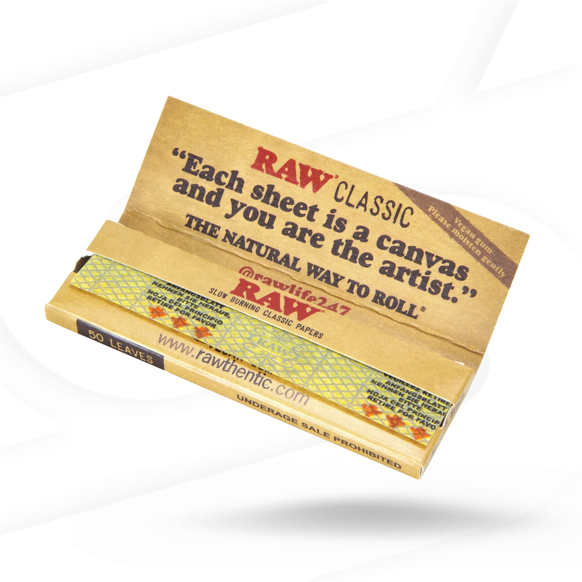 RAW Classic Single Wide Single Window Rolling Papers - Image 3