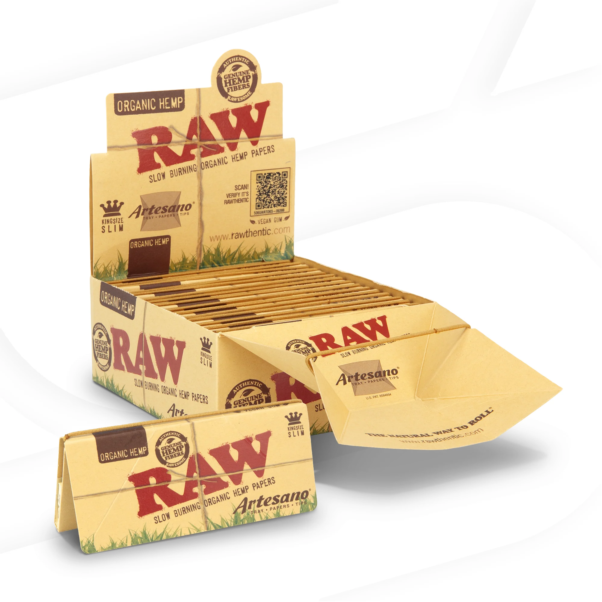 RAW Organic Hemp Artesano King Size Slim Rolling Papers - Image 4