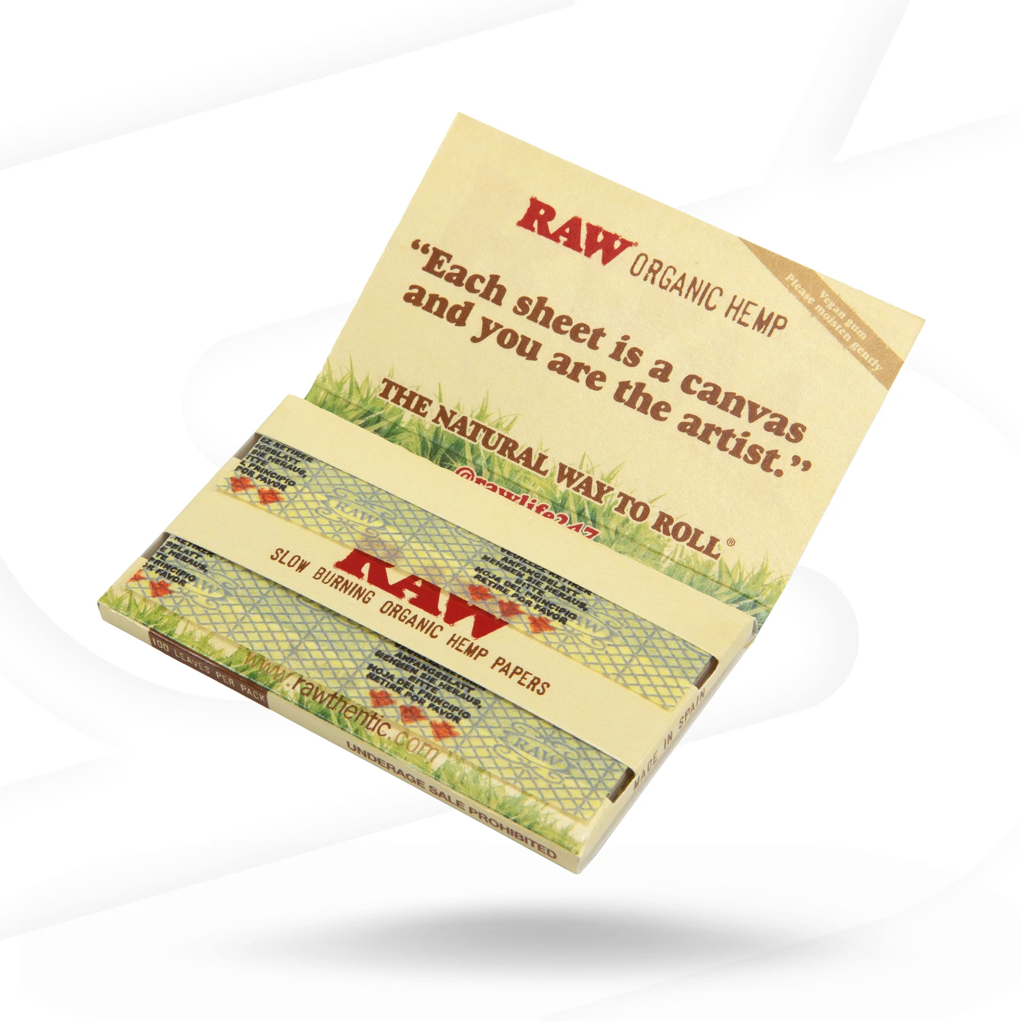RAW Organic Hemp Single Wide Double Feed Rolling Papers - Image 3