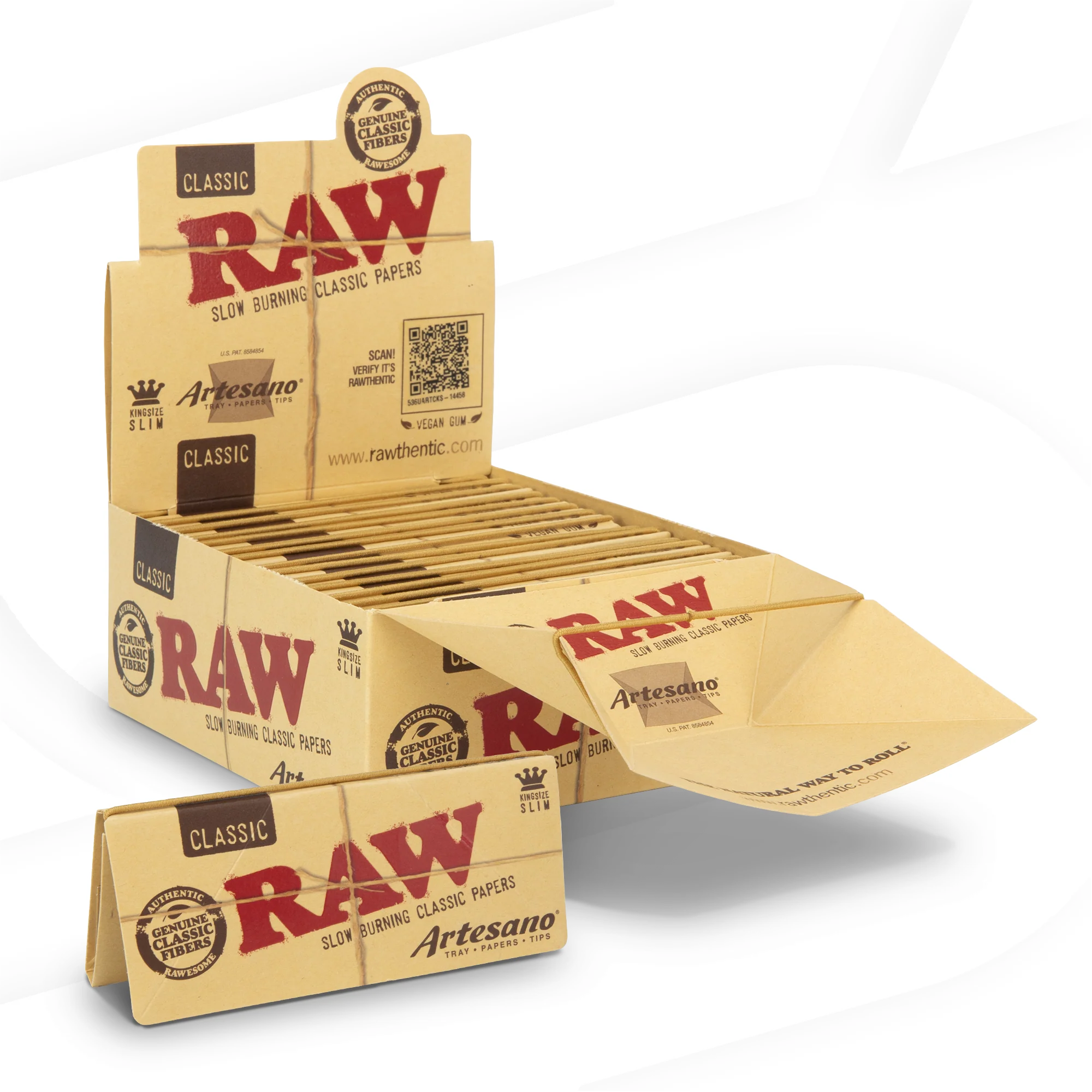 RAW Classic Artesano King Size Slim Rolling Papers - Image 4