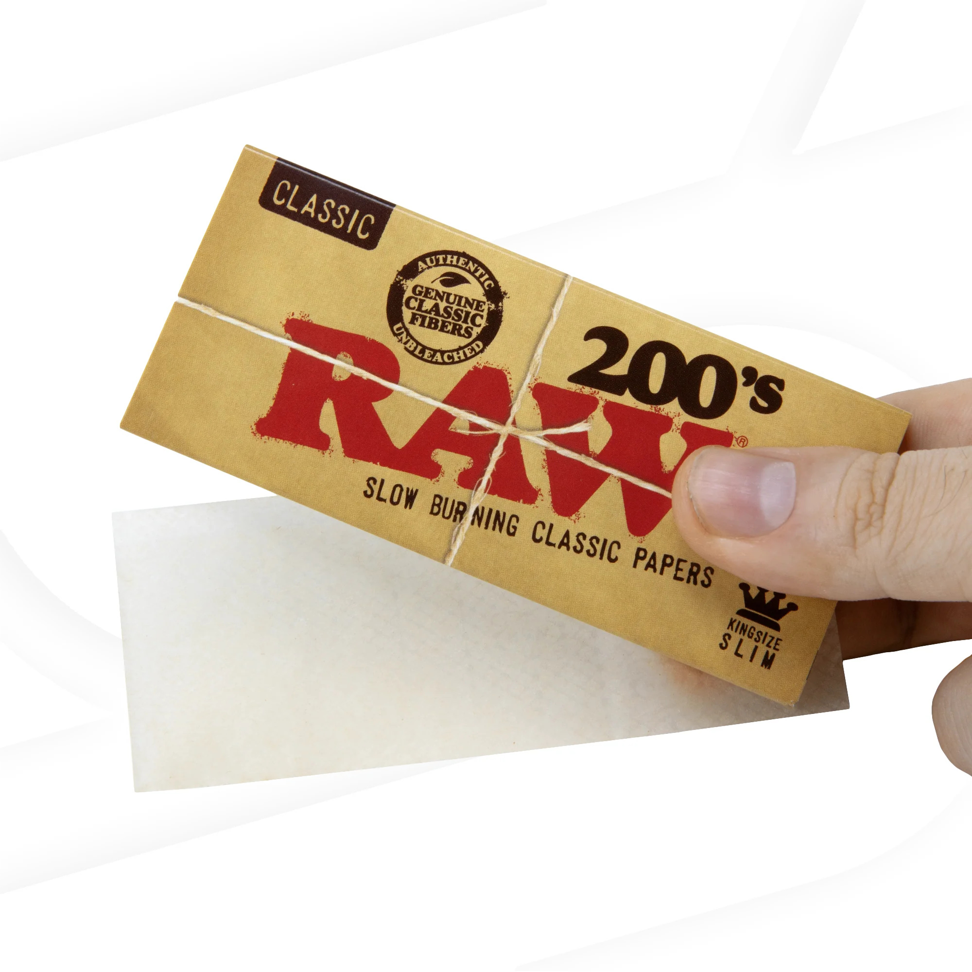 RAW Classic Creaseless King Size Slim Rolling Papers - 200 - Image 2