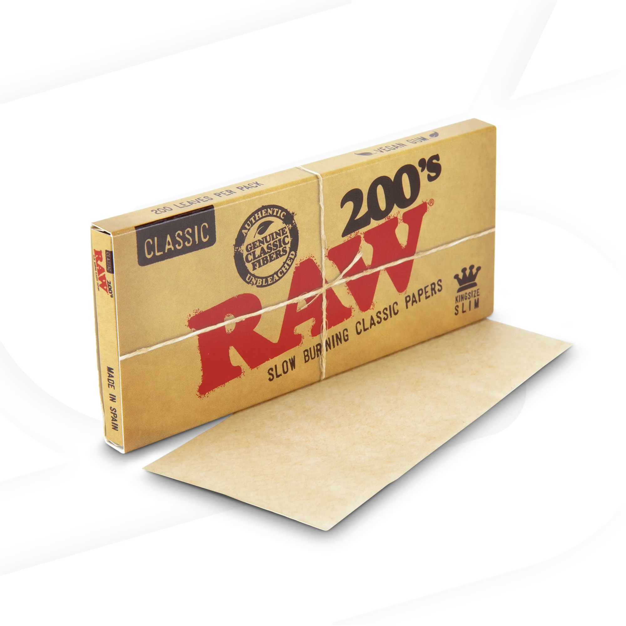 RAW Classic Creaseless King Size Slim Rolling Papers - 200 - Image 3