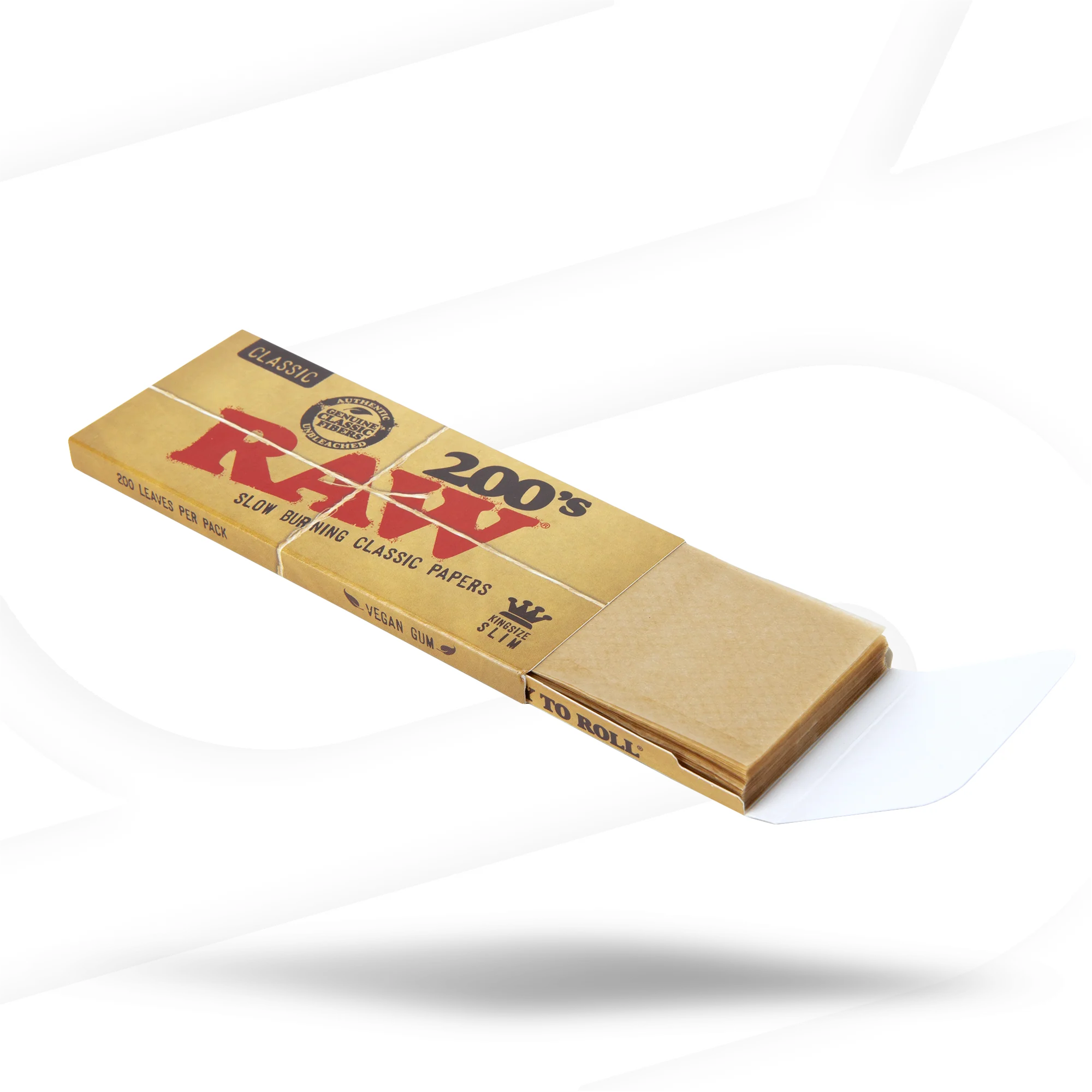 RAW Classic Creaseless King Size Slim Rolling Papers - 200 - Image 4