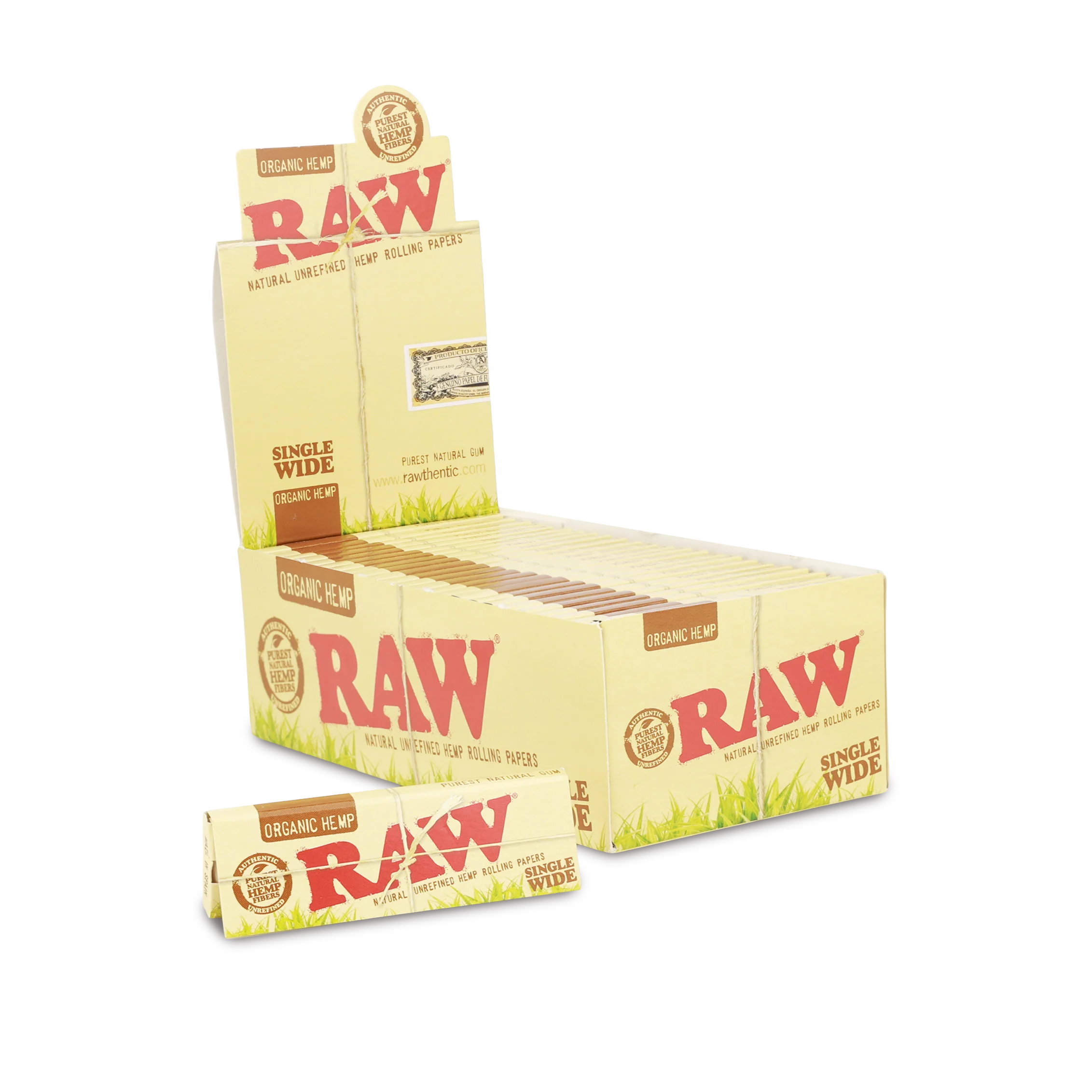 RAW Organic Hemp Single Wide Rolling Papers - Image 4