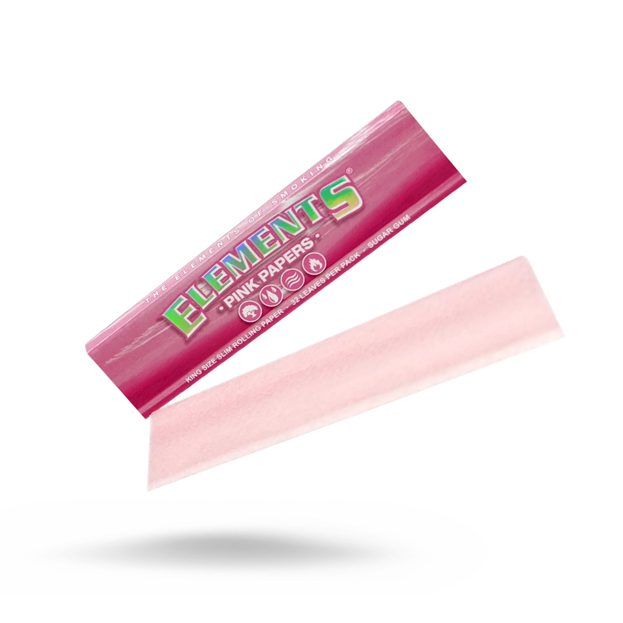 Elements Pink King Size Slim Rolling Papers - Image 2