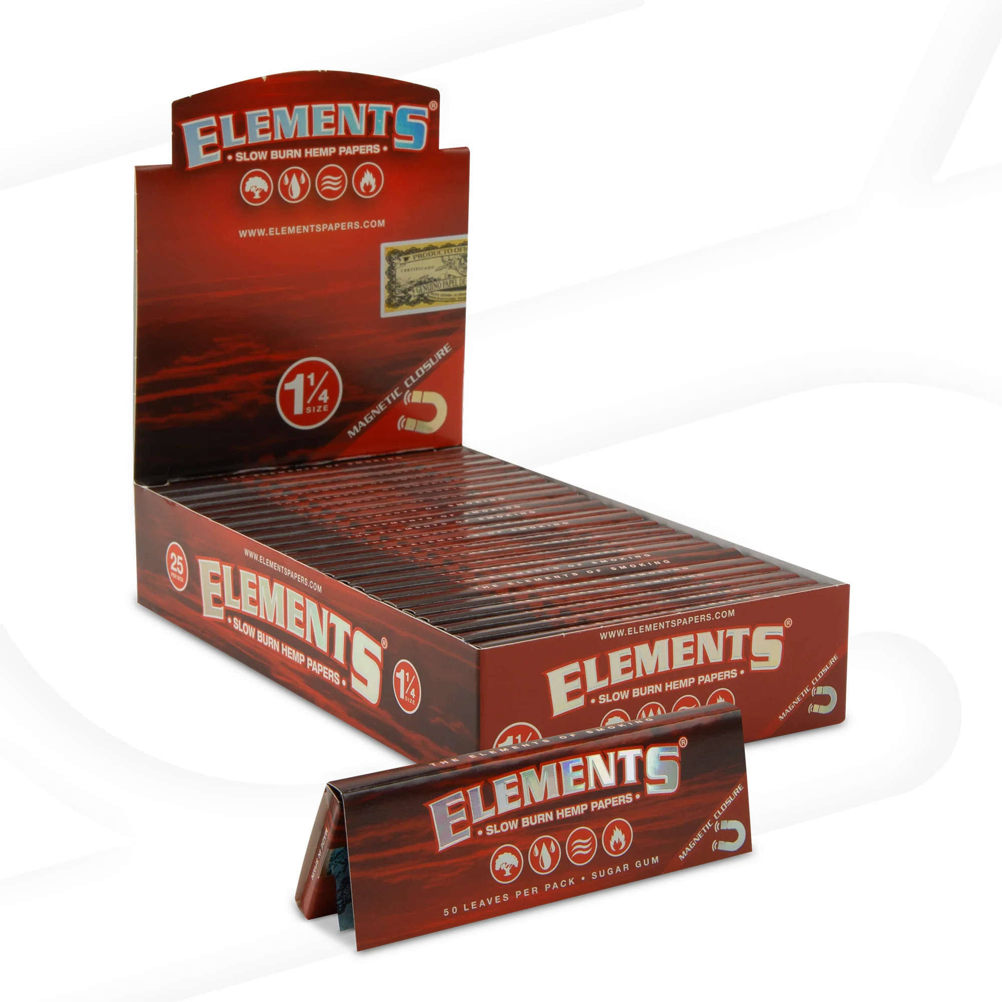 Elements Red Hemp Rolling Papers - Image 3