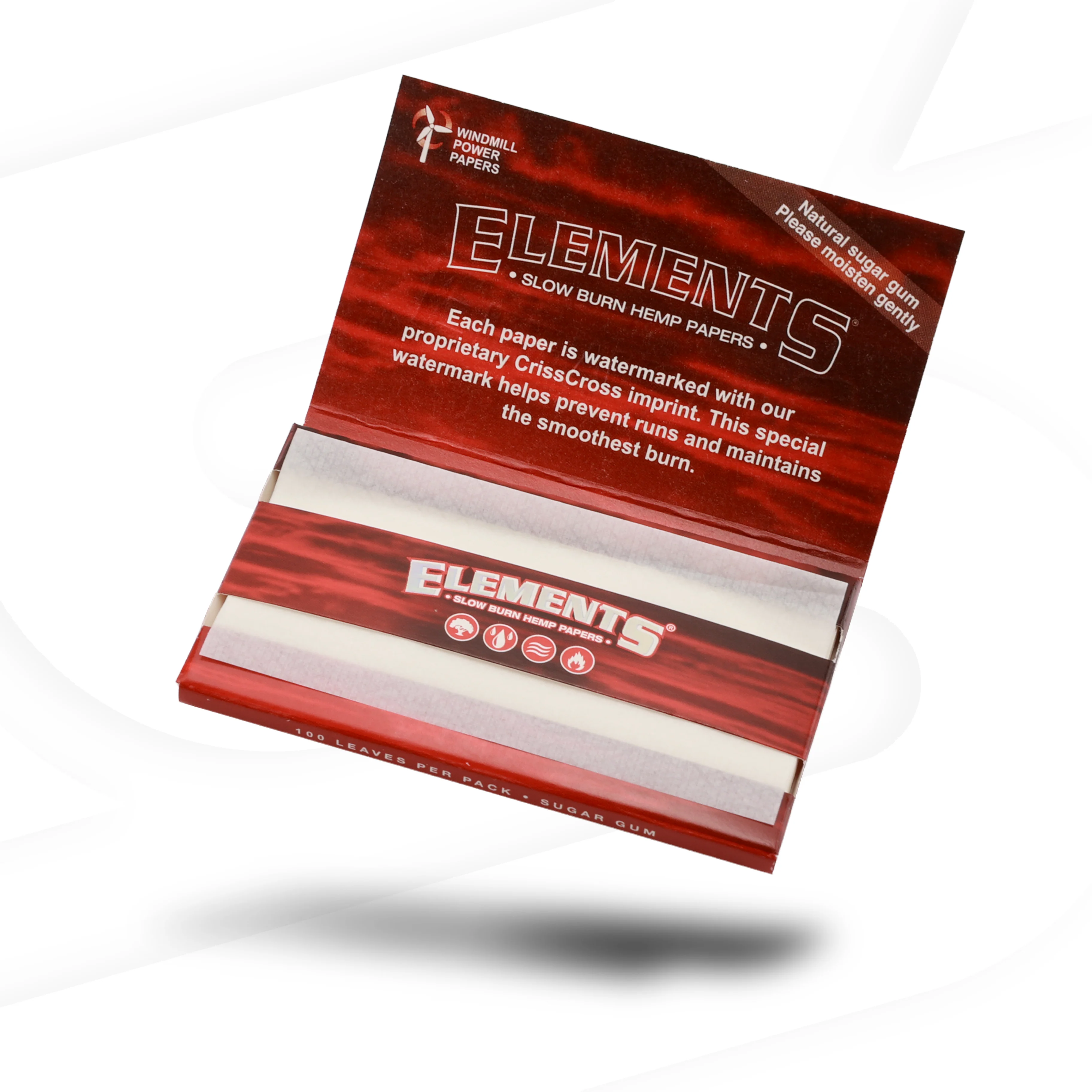 Elements Red Hemp Rolling Papers - Image 6