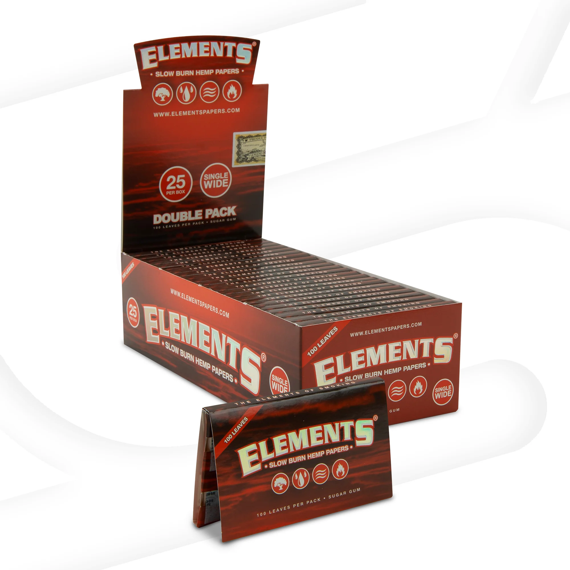 Elements Red Hemp Rolling Papers - Image 7