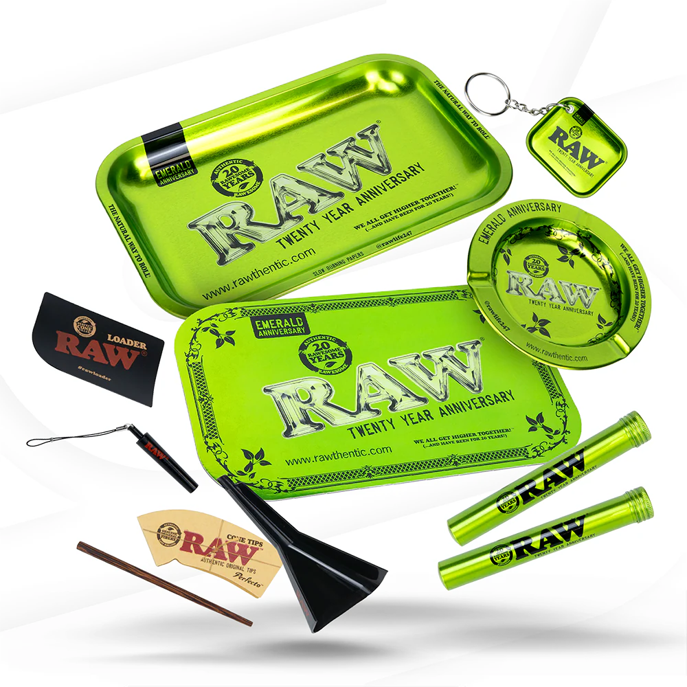 RAW 20th Anniversary Emerald Smoker Set
