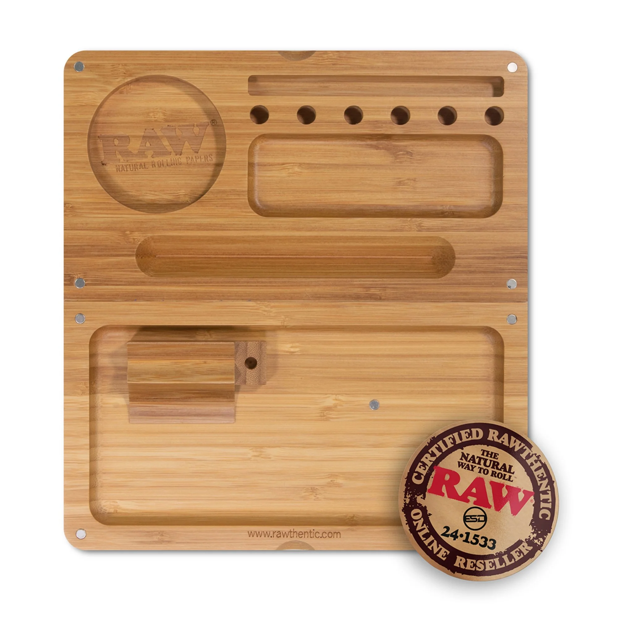 RAW Back Flip Bamboo Rolling Tray - Image 3