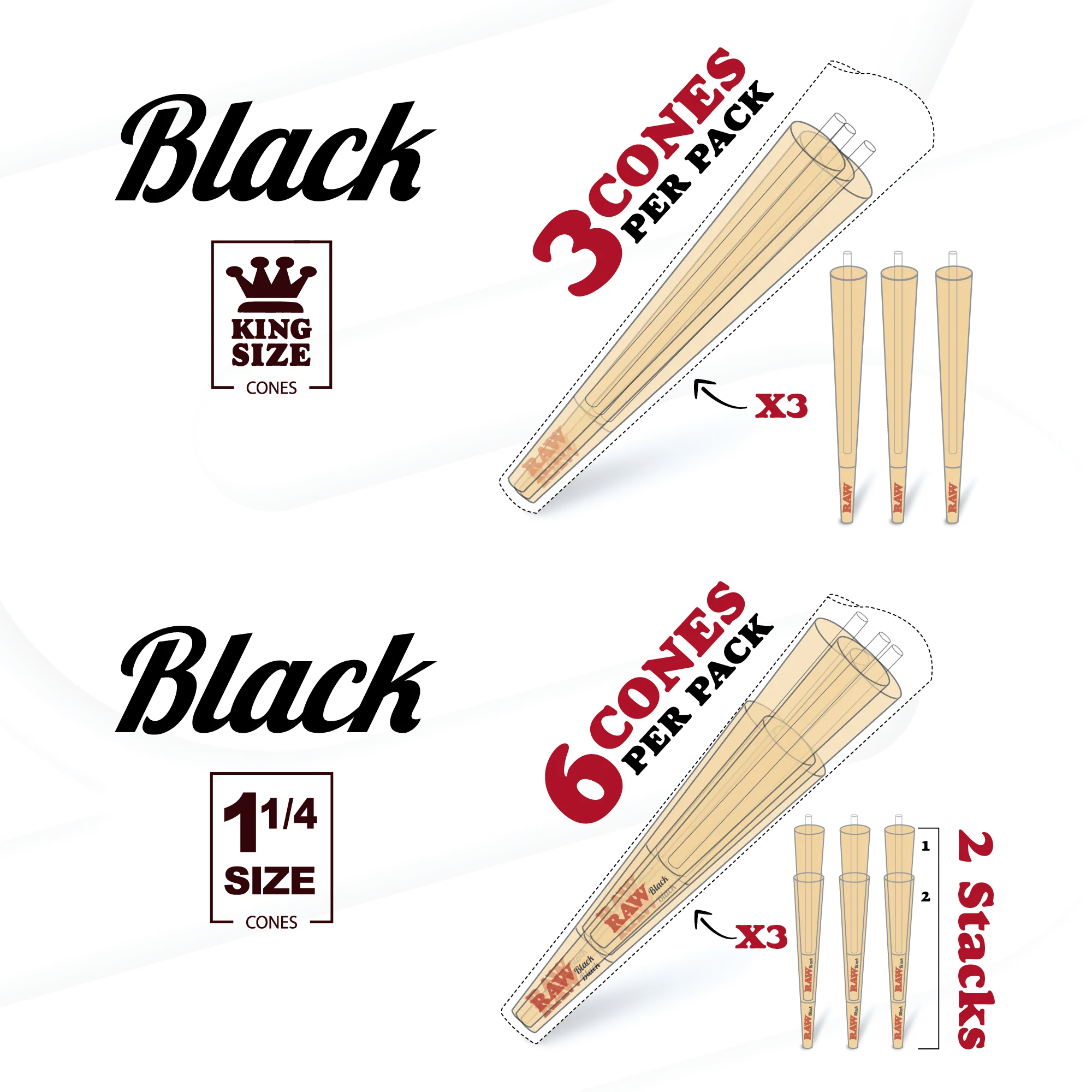 RAW Black Cones - Image 2