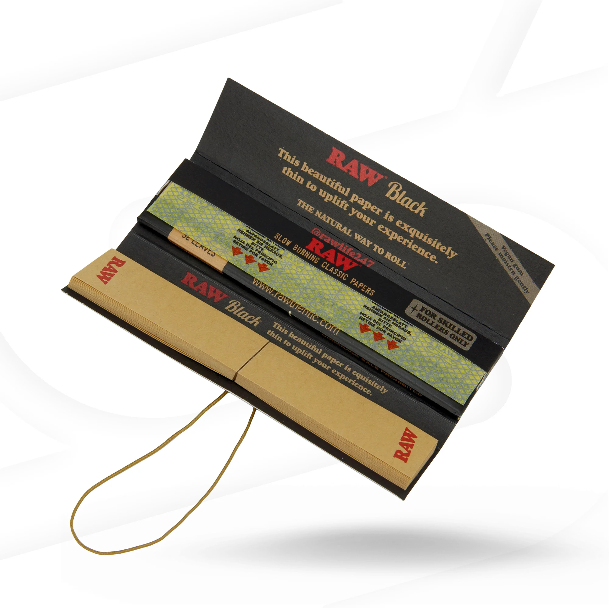 RAW Black Connoisseur King Size Slim Rolling Papers - Image 2
