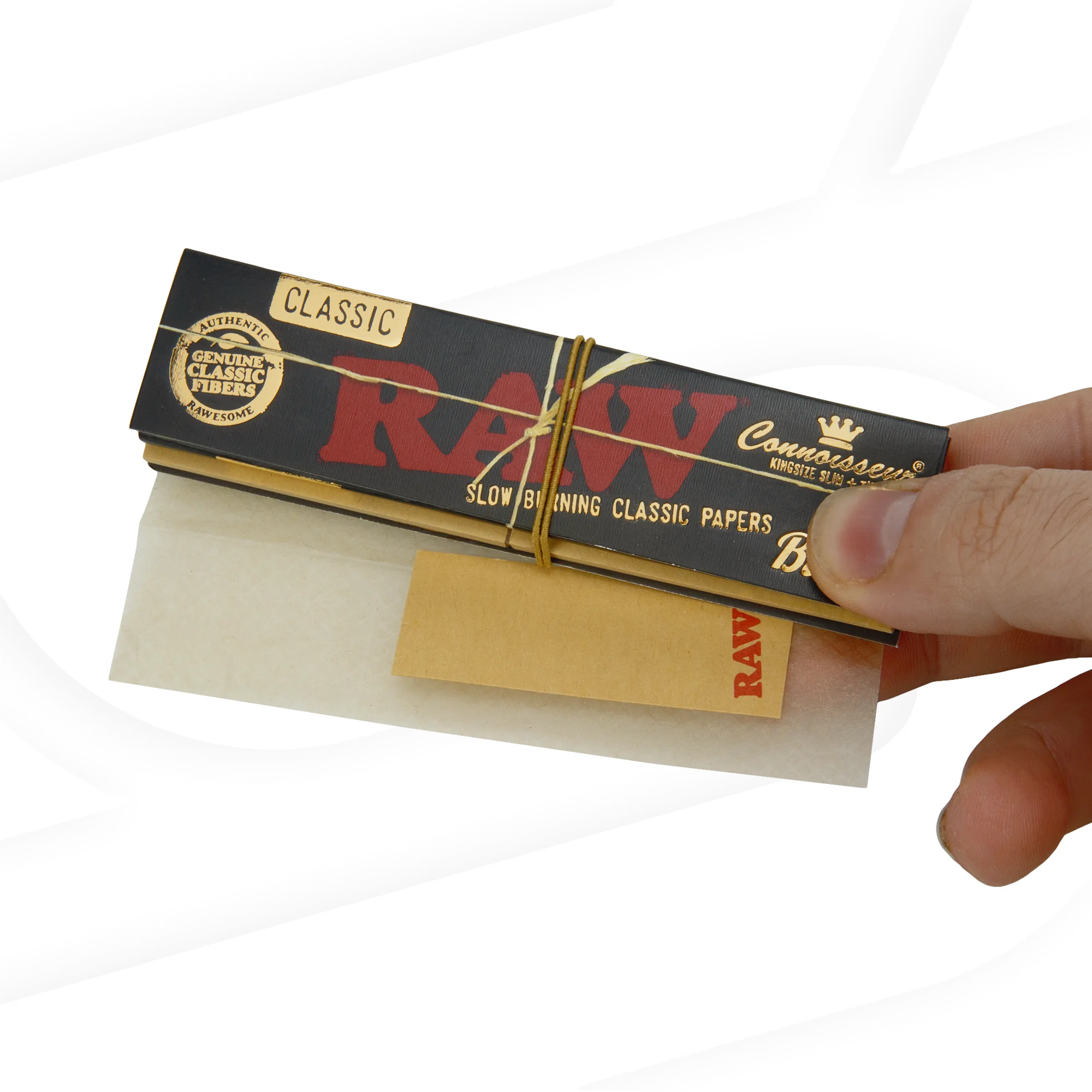 RAW Black Connoisseur King Size Slim Rolling Papers - Image 3