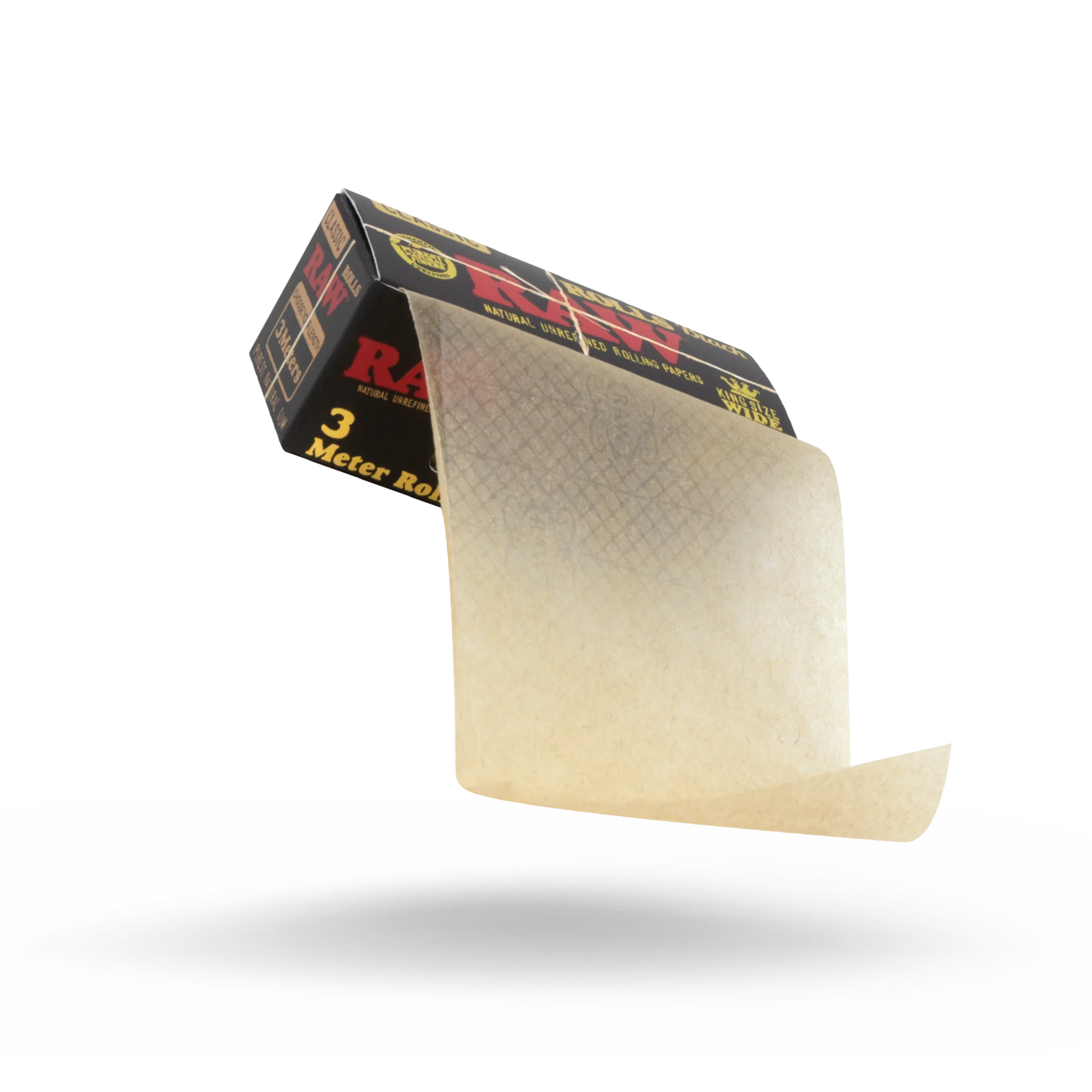 RAW Black King Size Wide Rolls with 3 meters of rolling paper - Image 2