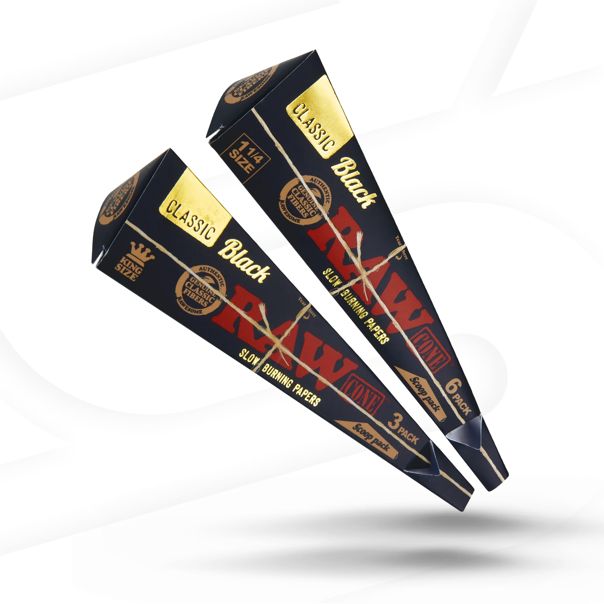 RAW Black Scoop Pack Cones