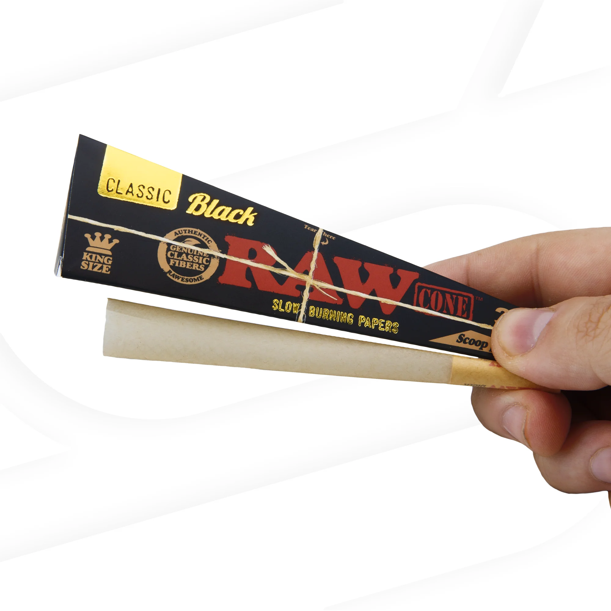 RAW Black Scoop Pack Cones - Image 2