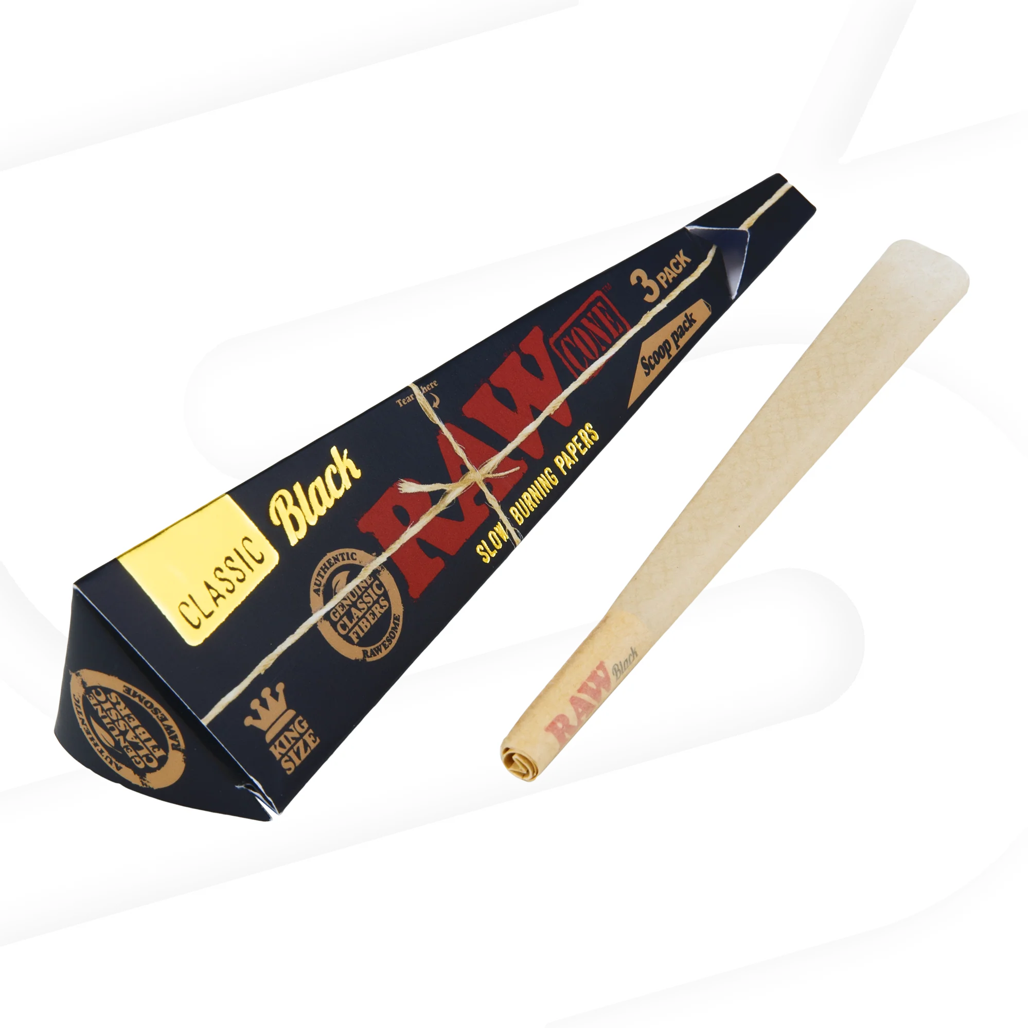 RAW Black Scoop Pack Cones - Image 5