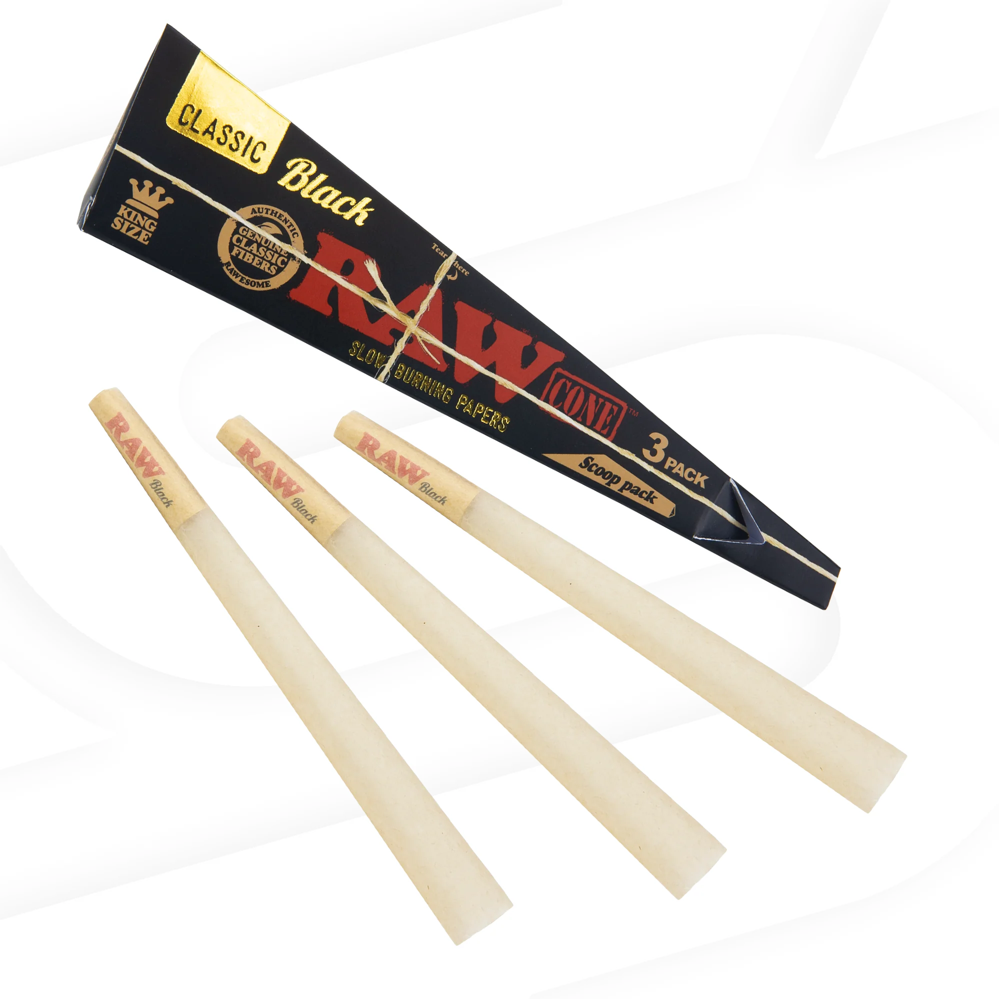 RAW Black Scoop Pack Cones - Image 6