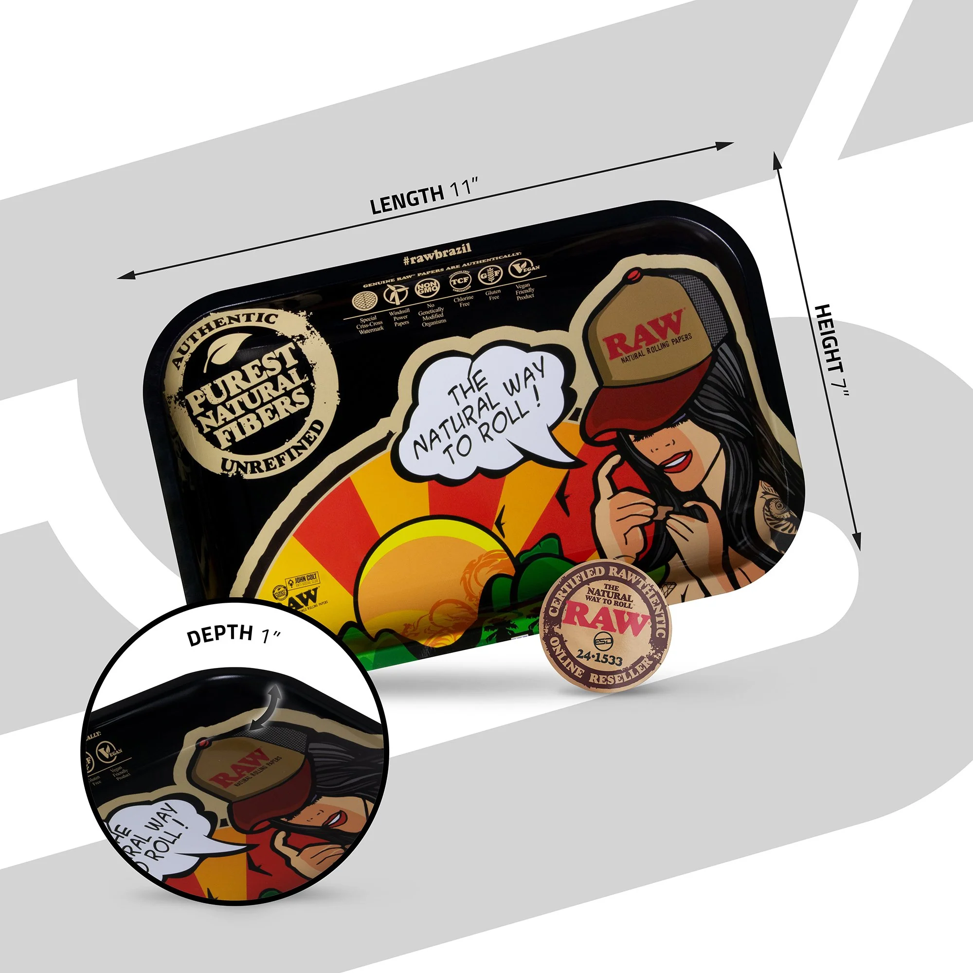 RAW Brazil Rolling Tray - Image 4