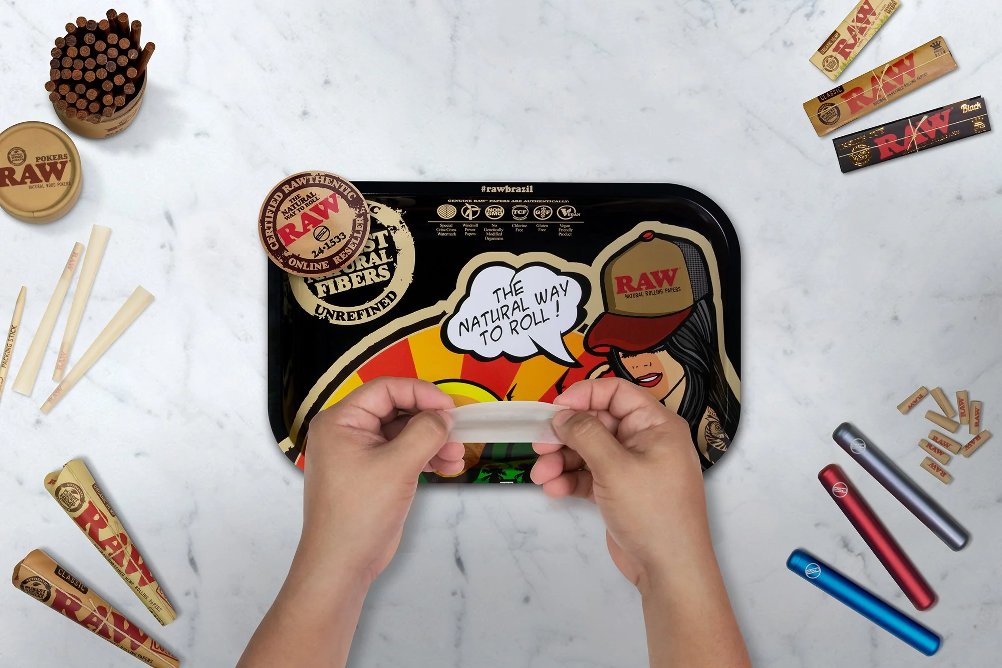 RAW Brazil Rolling Tray - Image 5