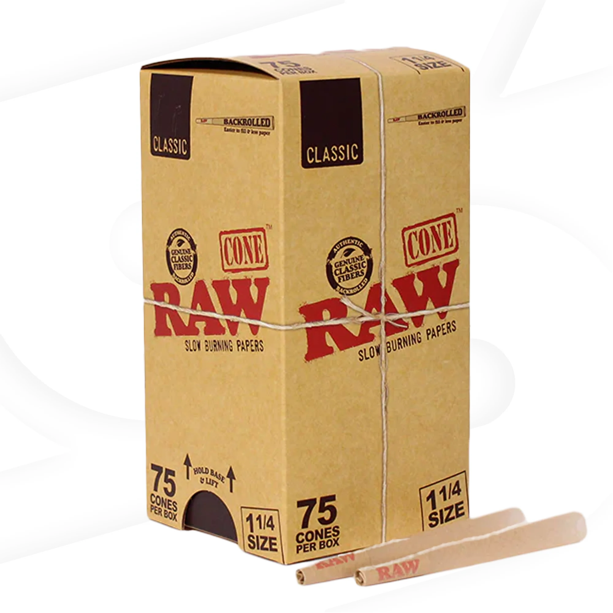 RAW Classic 1 1/4 Backrolled Cones | 75 Count
