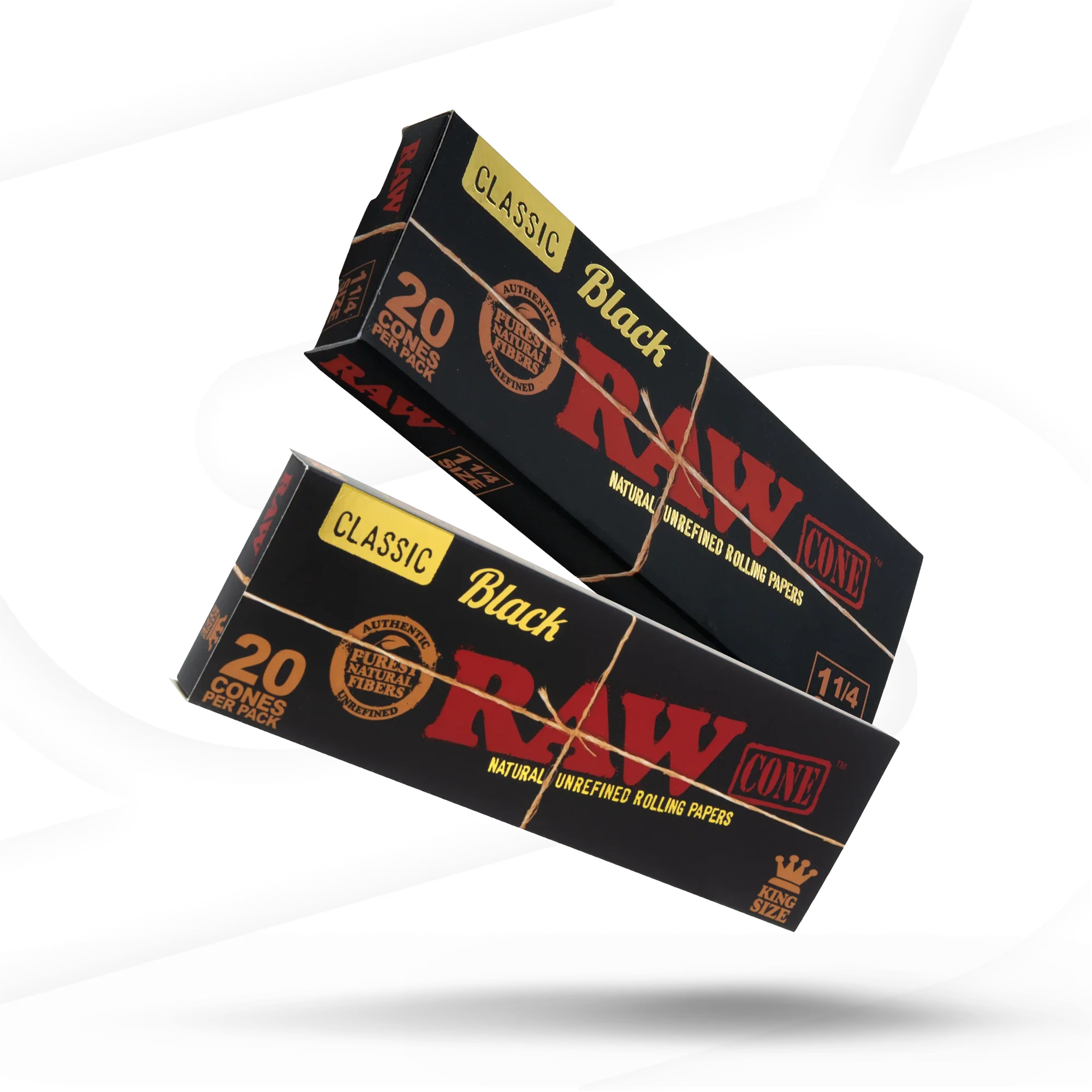 RAW Classic Black Cones - 20 Pack