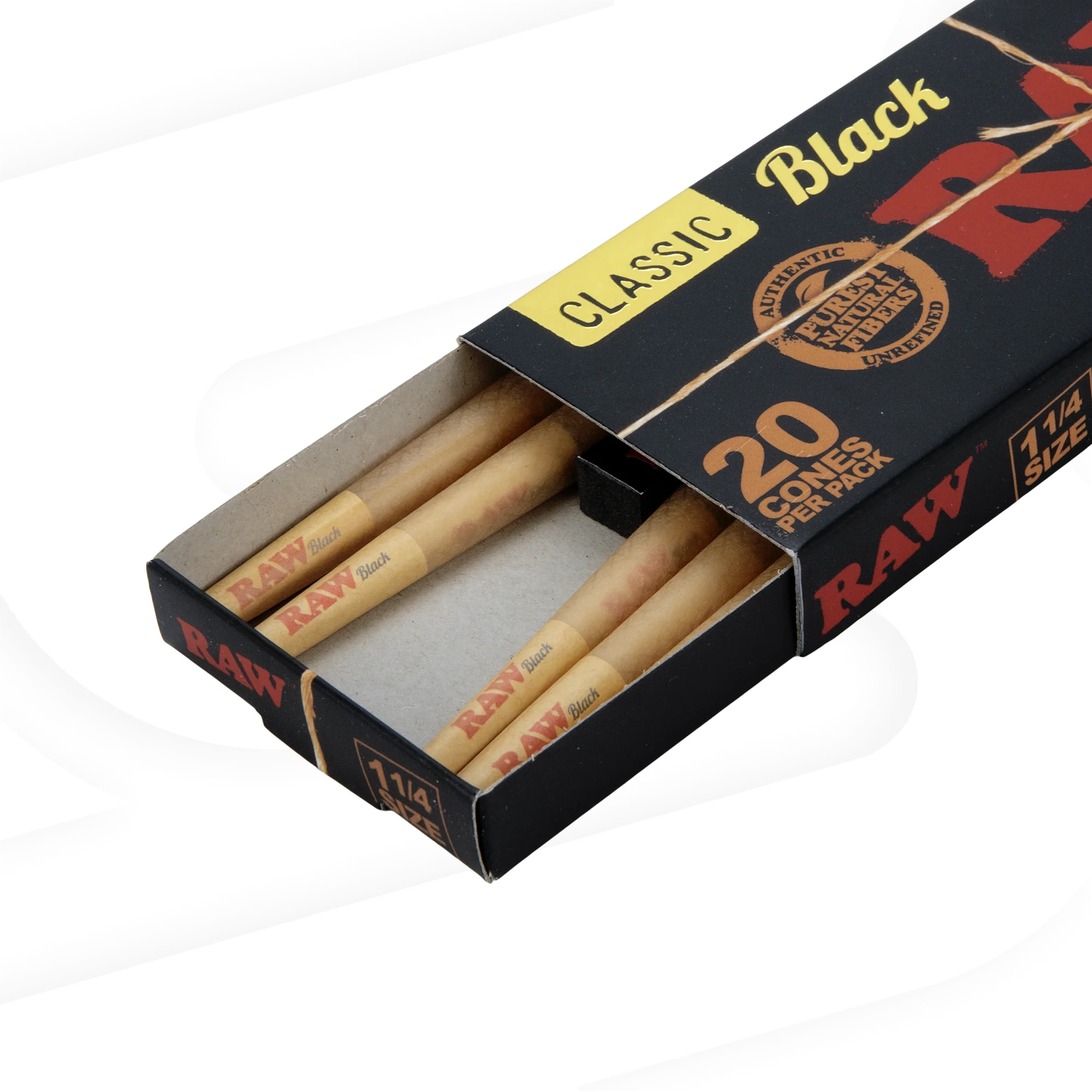 RAW Classic Black Cones - 20 Pack - Image 2