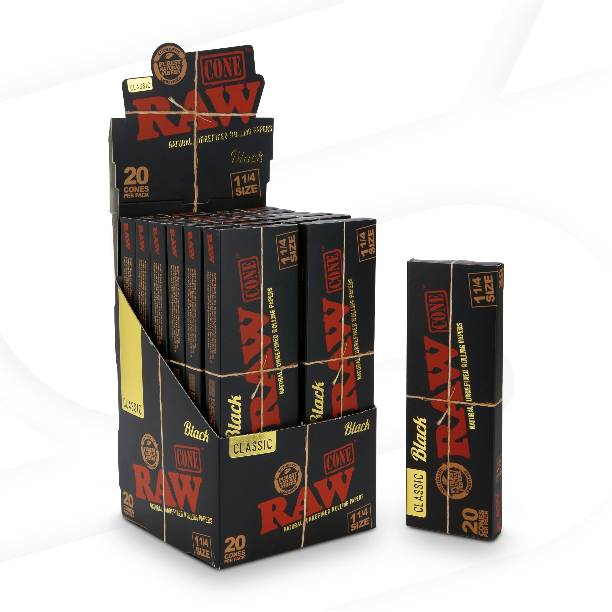 RAW Classic Black Cones - 20 Pack - Image 3