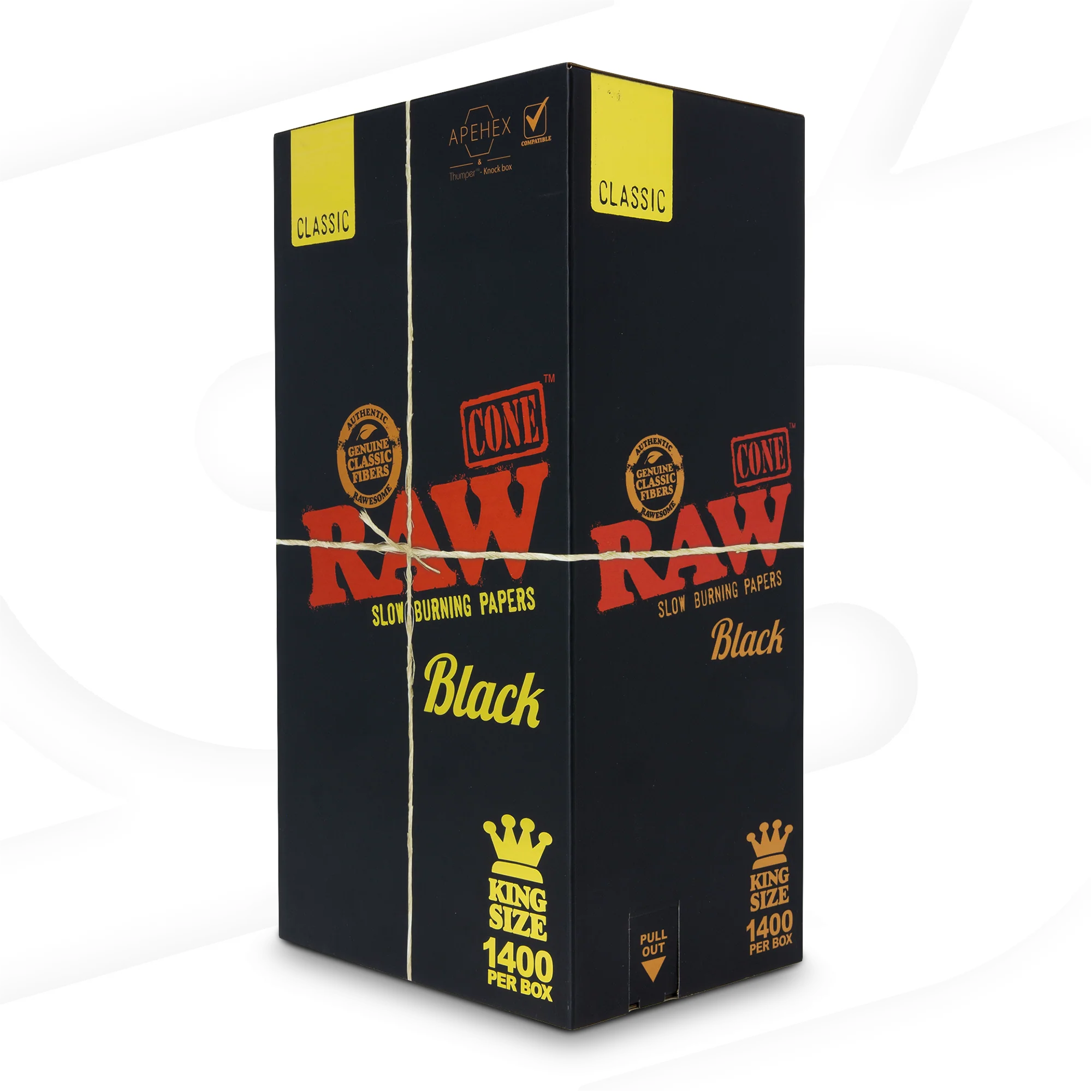 RAW Black King Size Cones | Bulk Box | 1400 Cones