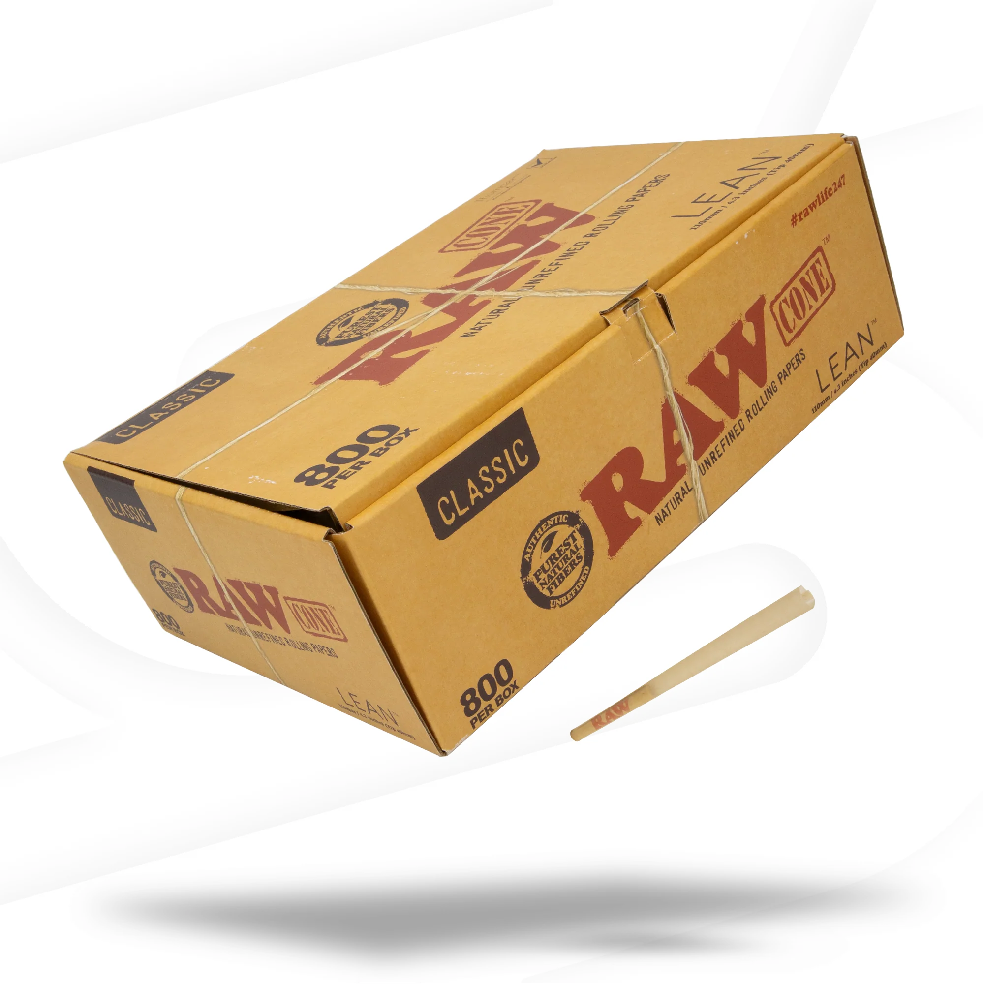 RAW Classic Lean Size Cones | Bulk Box | 800 Cones - Image 2