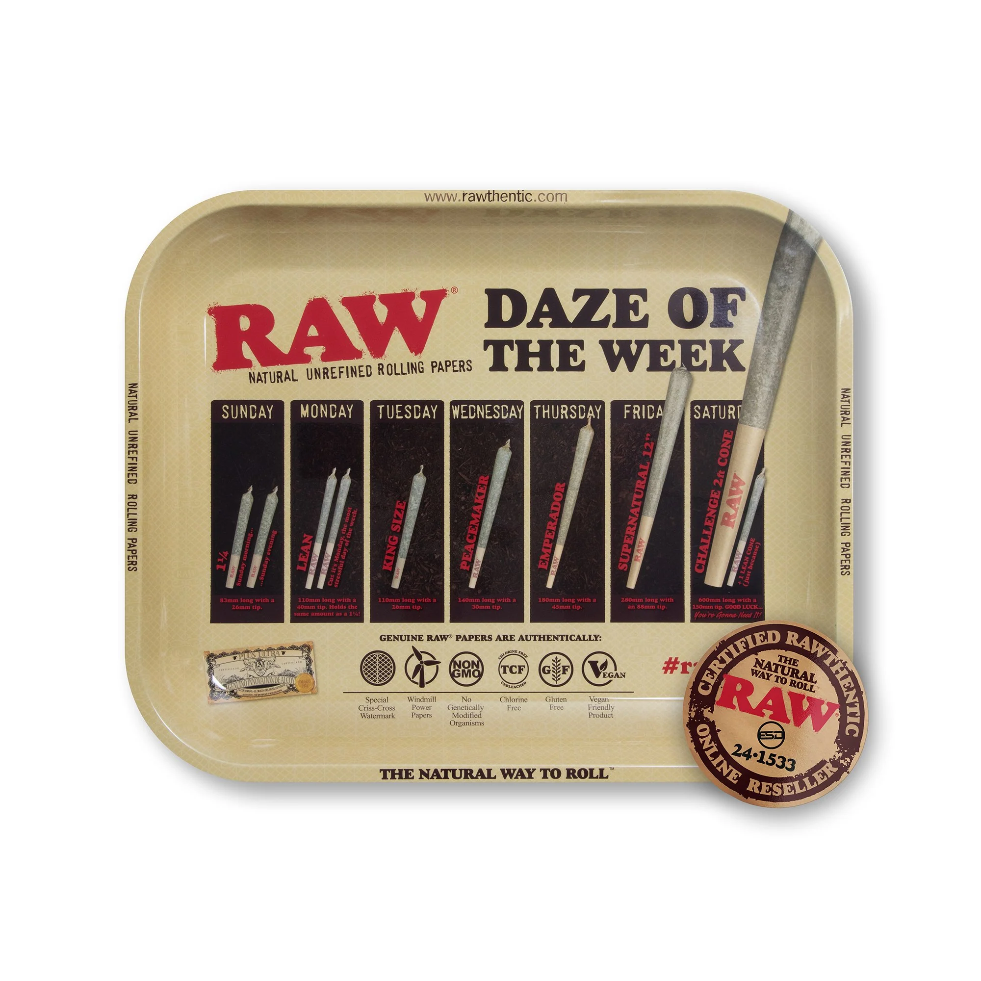 RAW Daze of the Week Rolling Tray | Large - Image 3