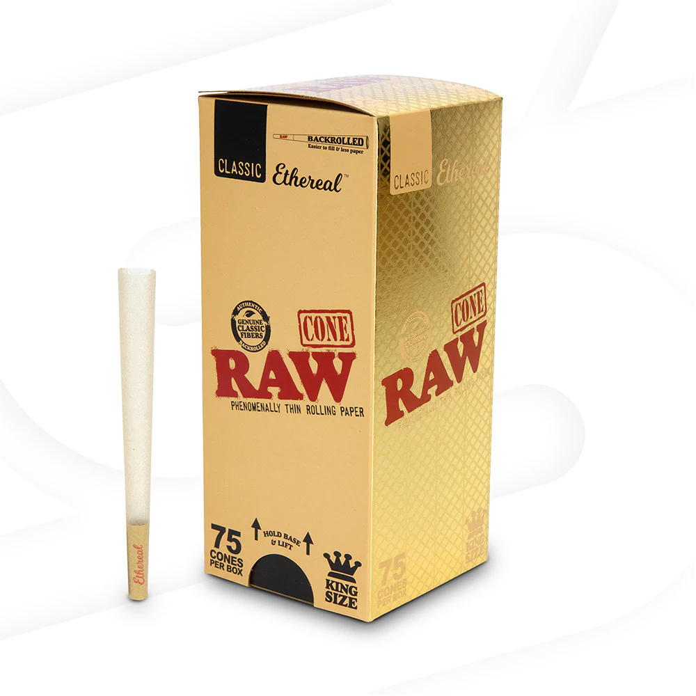 RAW Ethereal Pre Rolled Cones - 75 Pack
