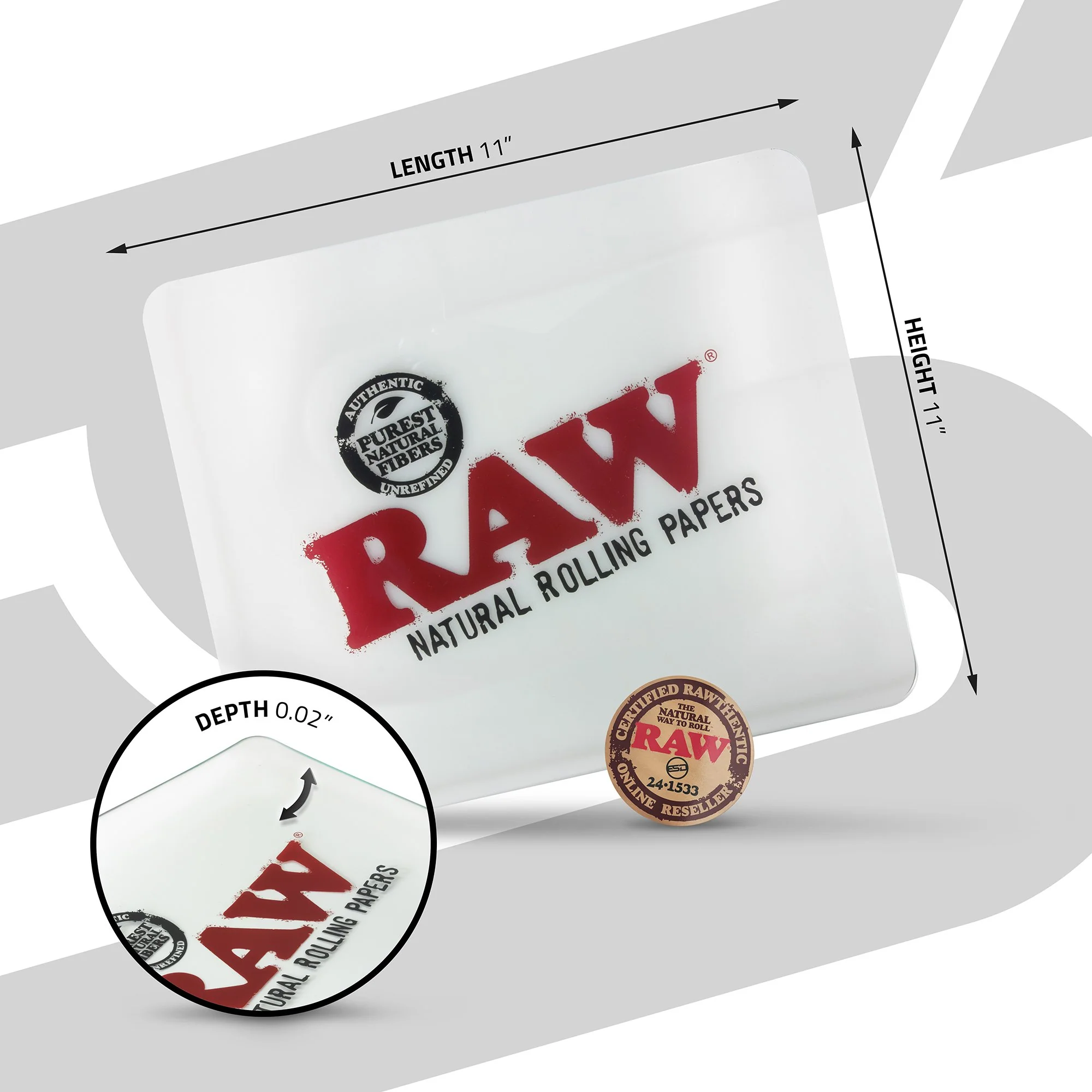 RAW Glass Rolling Tray - Image 3