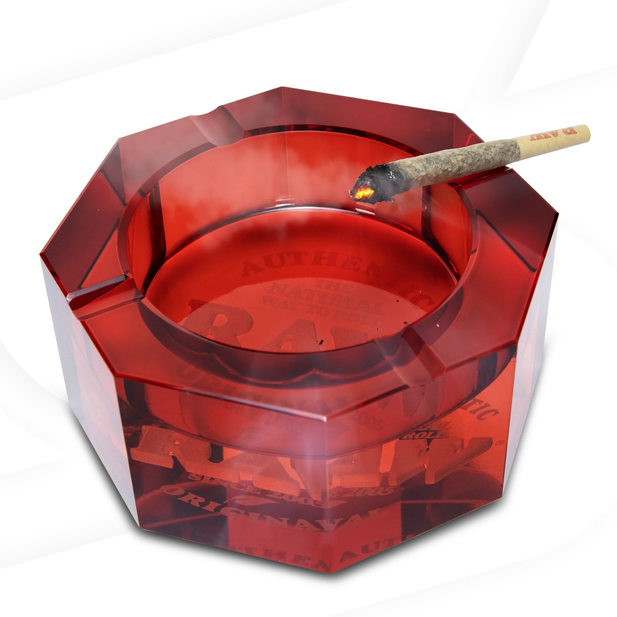 RAW Red Glass Ashtray - Image 7