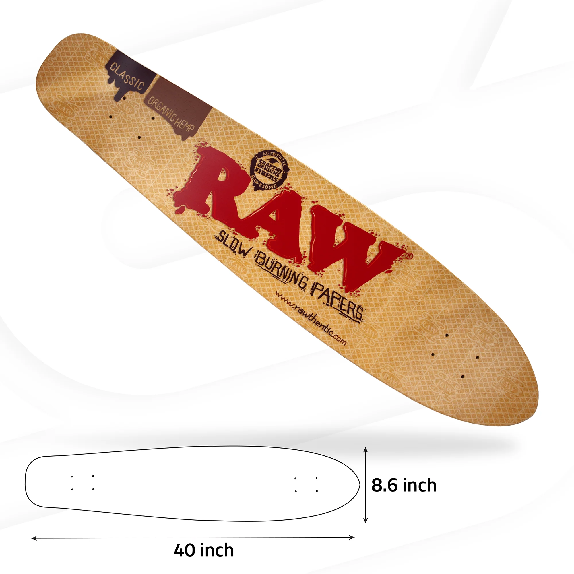 RAW Skate Deck Long Board - Image 2