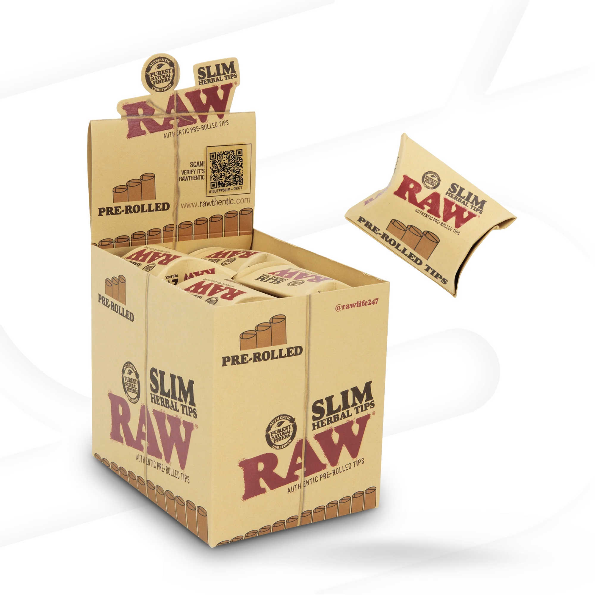 RAW Herbal Pre-Rolled Slim Tips - Image 4