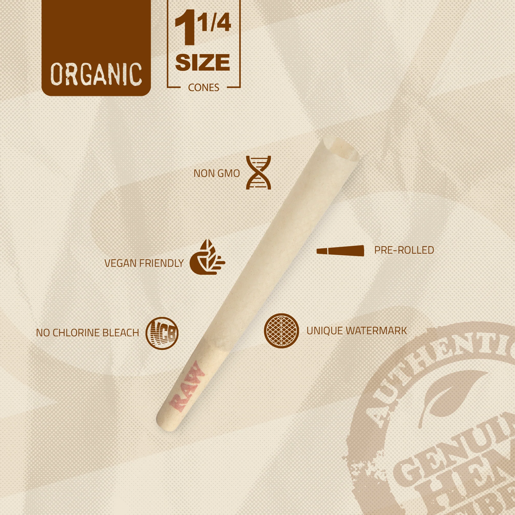 RAW Organic Hemp 1¼ Cones - Image 4