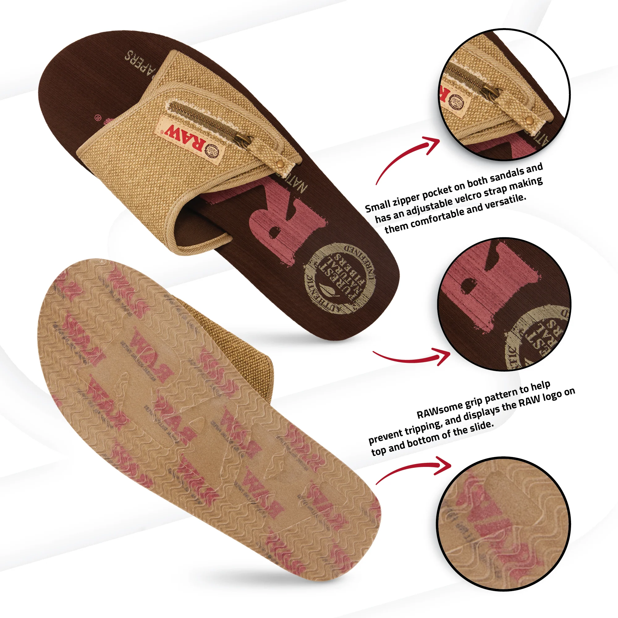 RAW X Rolling Papers Slides | Men - Image 3